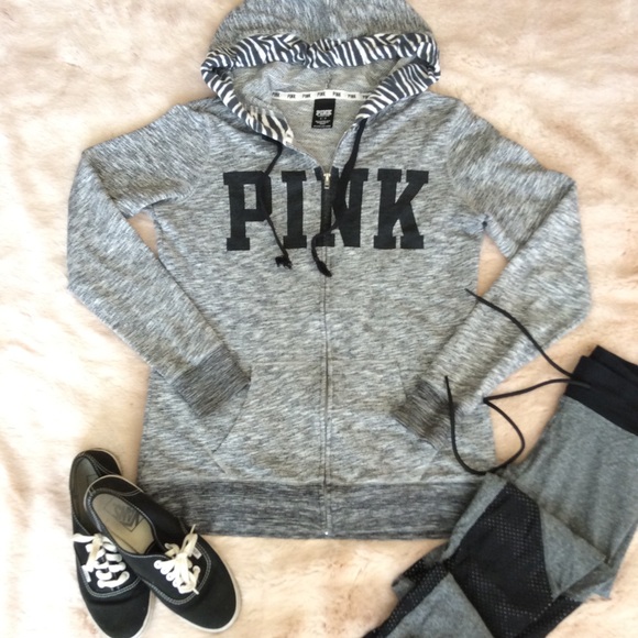 PINK Victoria's Secret Sweaters - PINK Victoria’s Secret full zip hoodie